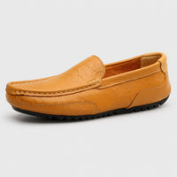 Noble Chaussure Mocassin Homme Bateau Mocassin En Cuir Véritable Jaune Pour Bateau Homme