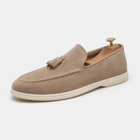 Noble Chaussure Mocassin Homme Beige Mocassin Homme Beige En Daim