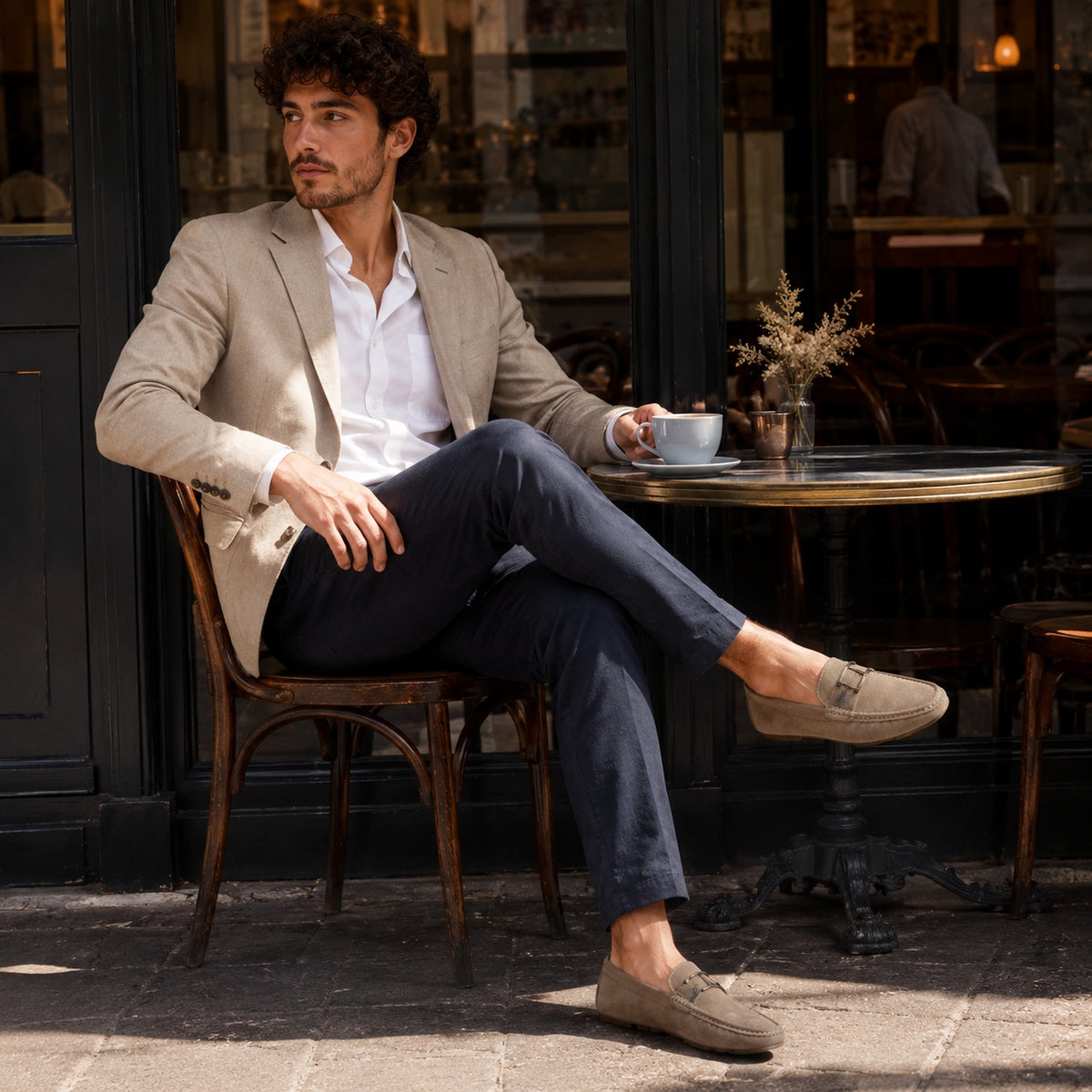 Noble Chaussure Mocassin Homme Beige Mocassins Beige Pour Homme