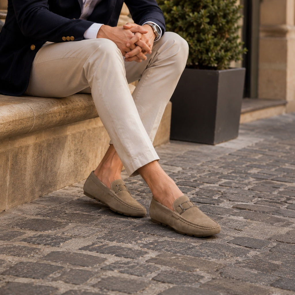 Noble Chaussure Mocassin Homme Beige Mocassins Beige Pour Homme