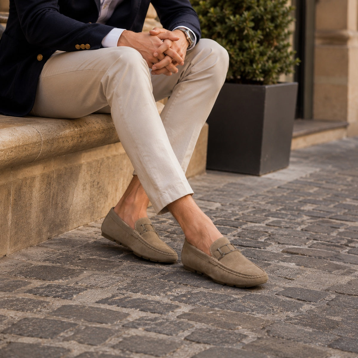 Noble Chaussure Mocassin Homme Beige Mocassins Beige Pour Homme