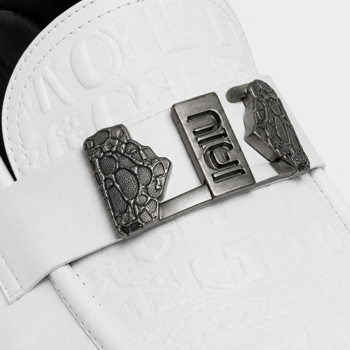 Noble Chaussure Mocassin Homme Blanc Mocassin Compensé En Cuir Blanc Pour Homme