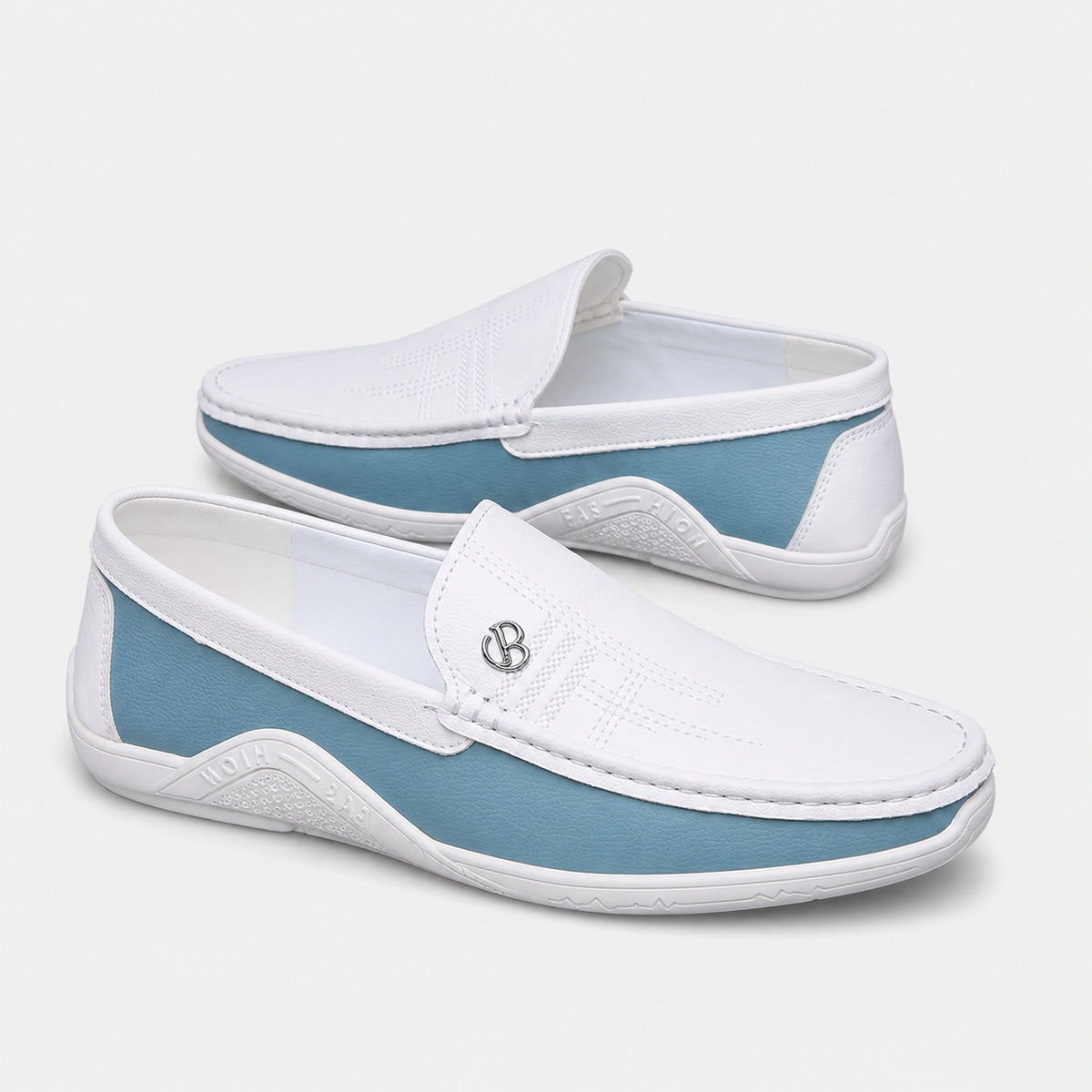 Noble Chaussure Mocassin Homme Blanc Mocassin Homme Luxe Italien Blanc