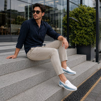 Noble Chaussure Mocassin Homme Blanc Mocassin Homme Luxe Italien Blanc