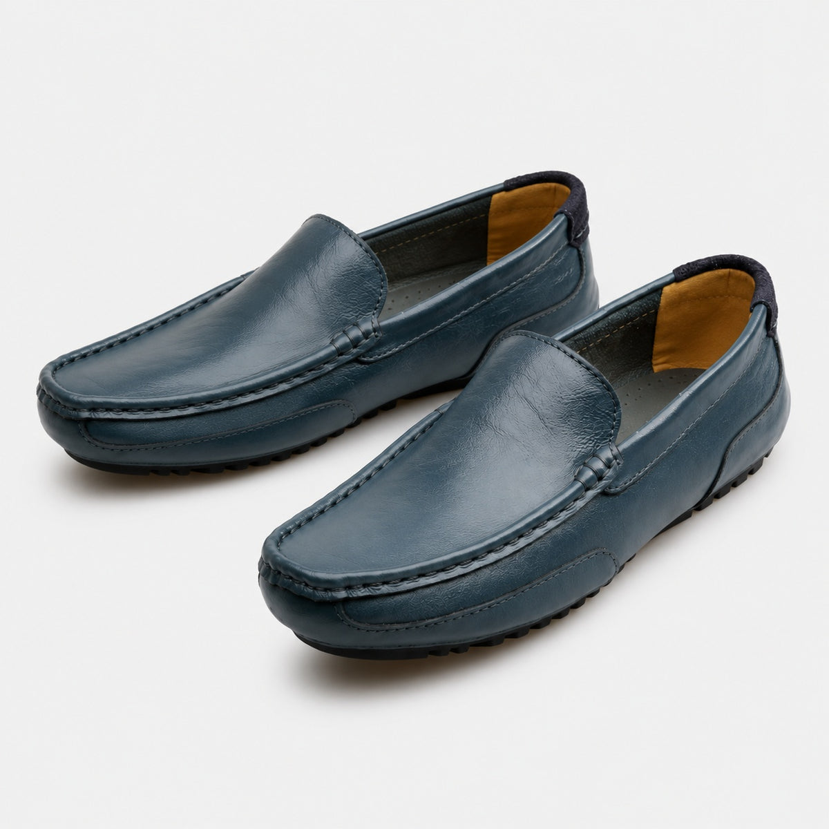 Noble Chaussure Mocassin Homme Bleu Marine Bateaux Mocassin Homme Bleu