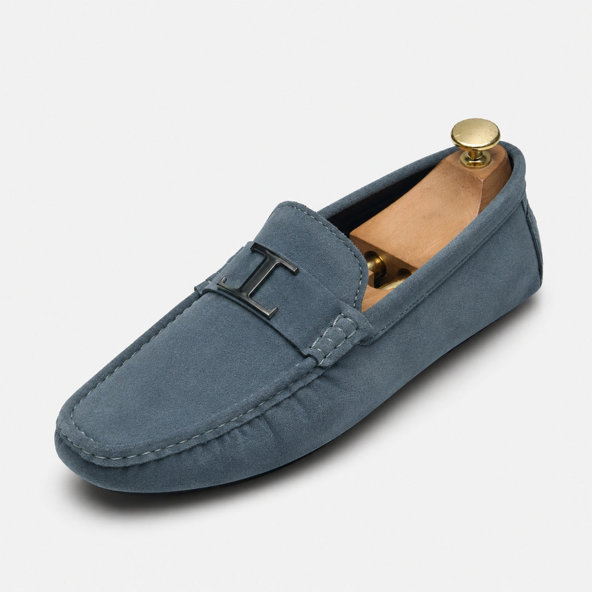 Noble Chaussure Mocassin Homme Bleu Marine Mocassin Bleu Clair De Ville Costume Pour Homme