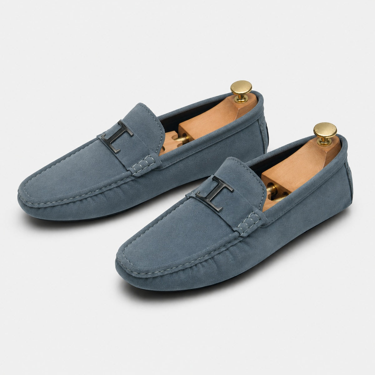 Noble Chaussure Mocassin Homme Bleu Marine Mocassin Bleu Clair De Ville Costume Pour Homme