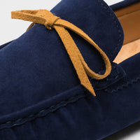 Noble Chaussure Mocassin Homme Bleu Marine Mocassin Homme Classique De Conduite À Nœud Bleu
