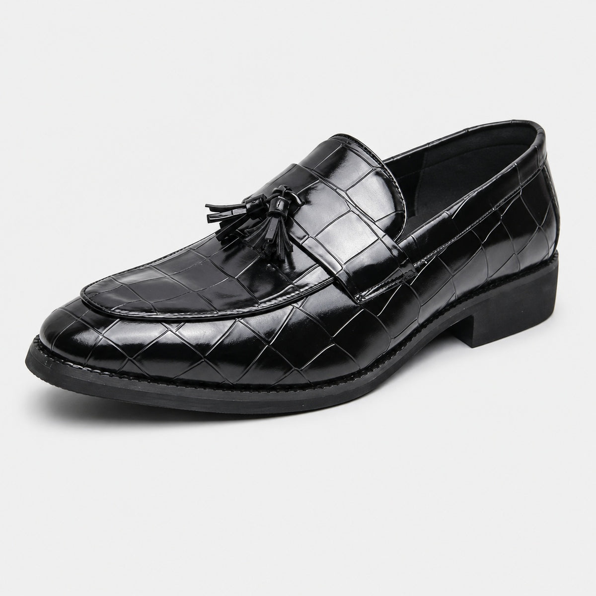 Noble Chaussure Mocassin Homme Cuir Mocassin Cuir Homme Noir Vernis