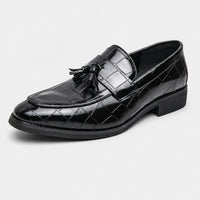 Noble Chaussure Mocassin Homme Cuir Mocassin Cuir Homme Noir Vernis