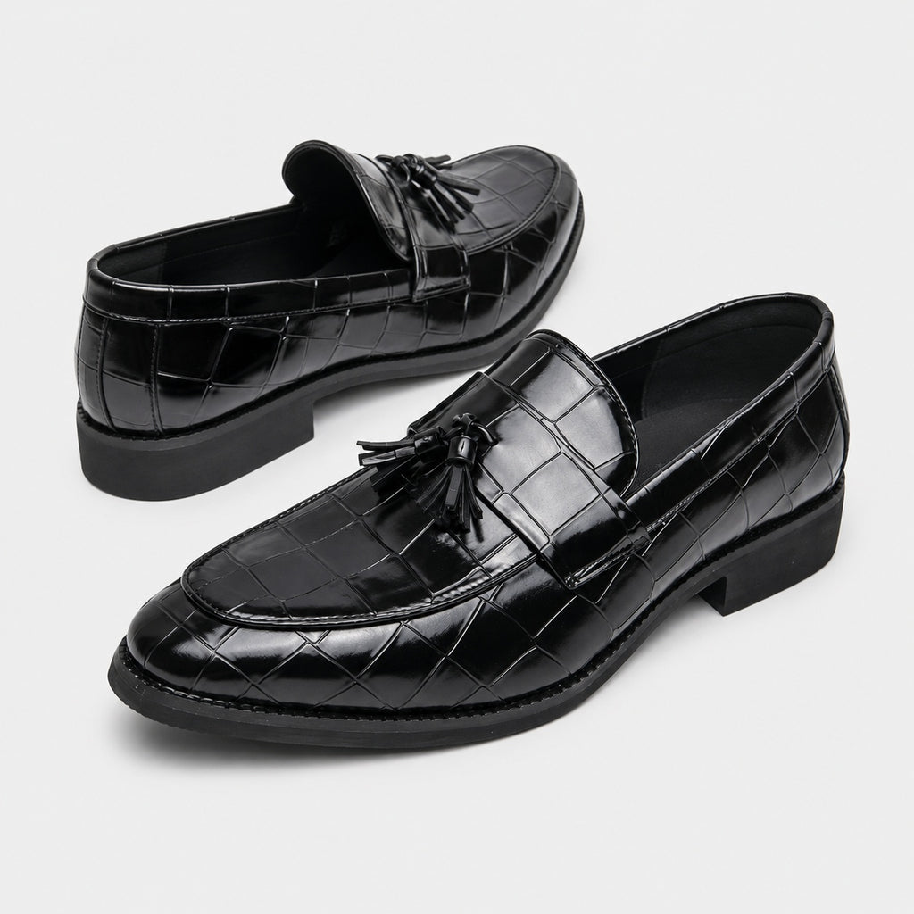 Noble Chaussure Mocassin Homme Cuir Mocassin Cuir Homme Noir Vernis