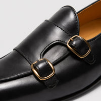 Noble Chaussure Mocassin Homme Cuir Mocassin Double Boucle Homme