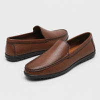 Noble Chaussure Mocassin Homme Cuir Mocassin En Cuir Véritable Marron Pour Bateau Homme