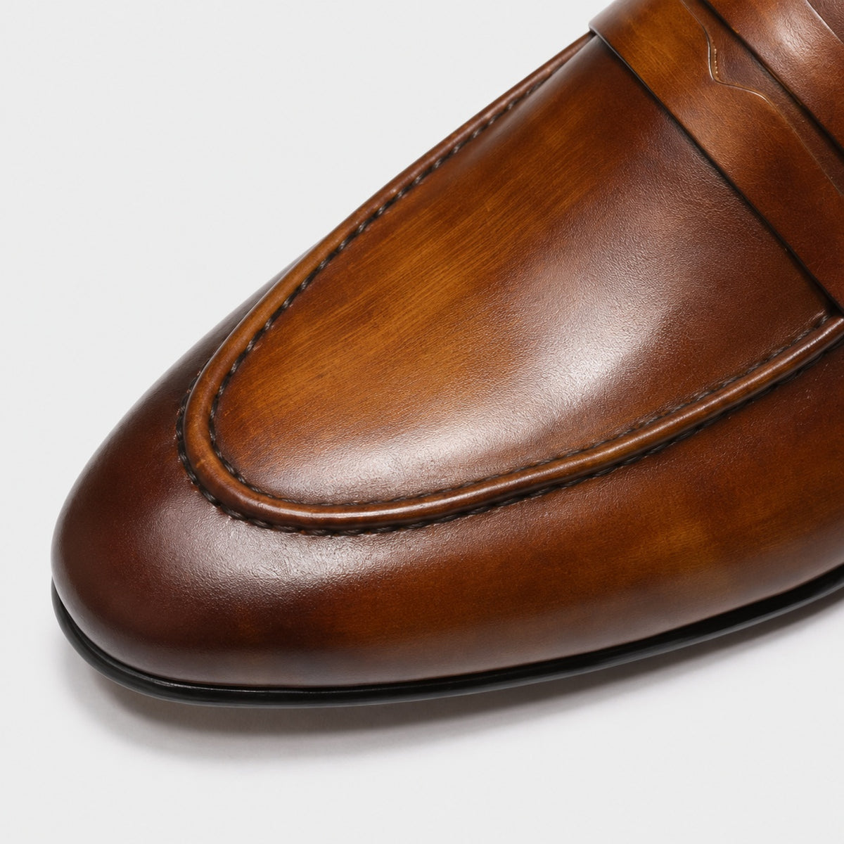 Noble Chaussure Mocassin Homme Cuir Mocassin En Cuir Vernis Marron Talon Homme