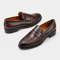 Noble Chaussure Mocassin Homme Cuir Mocassin Homme Crocodile