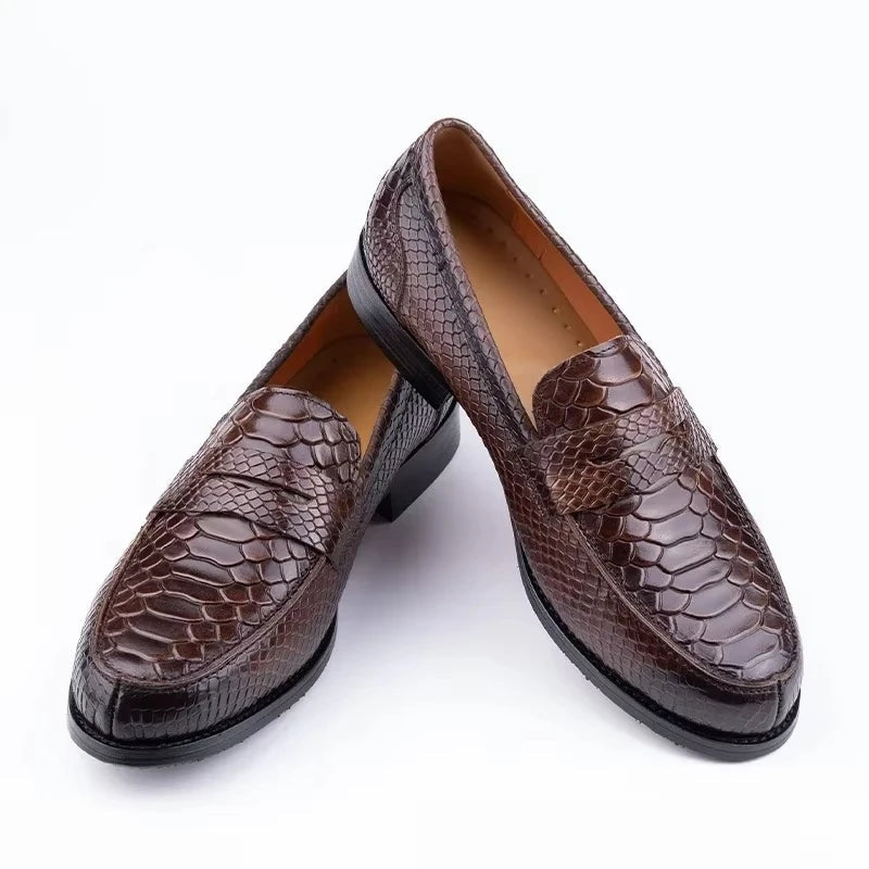 Noble Chaussure Mocassin Homme Cuir Mocassin Homme Crocodile