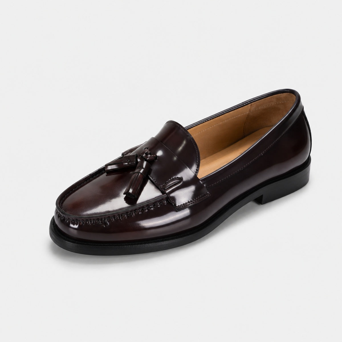 Noble Chaussure Mocassin Homme Cuir Mocassin Homme Cuir Marron Vernis À Talon