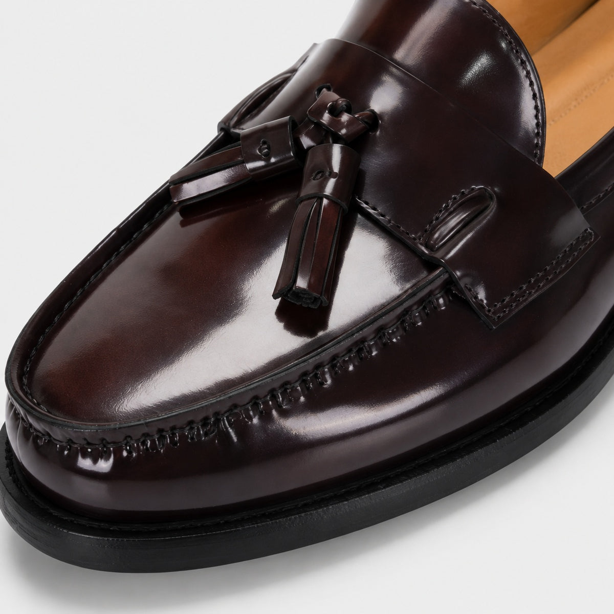 Noble Chaussure Mocassin Homme Cuir Mocassin Homme Cuir Marron Vernis À Talon