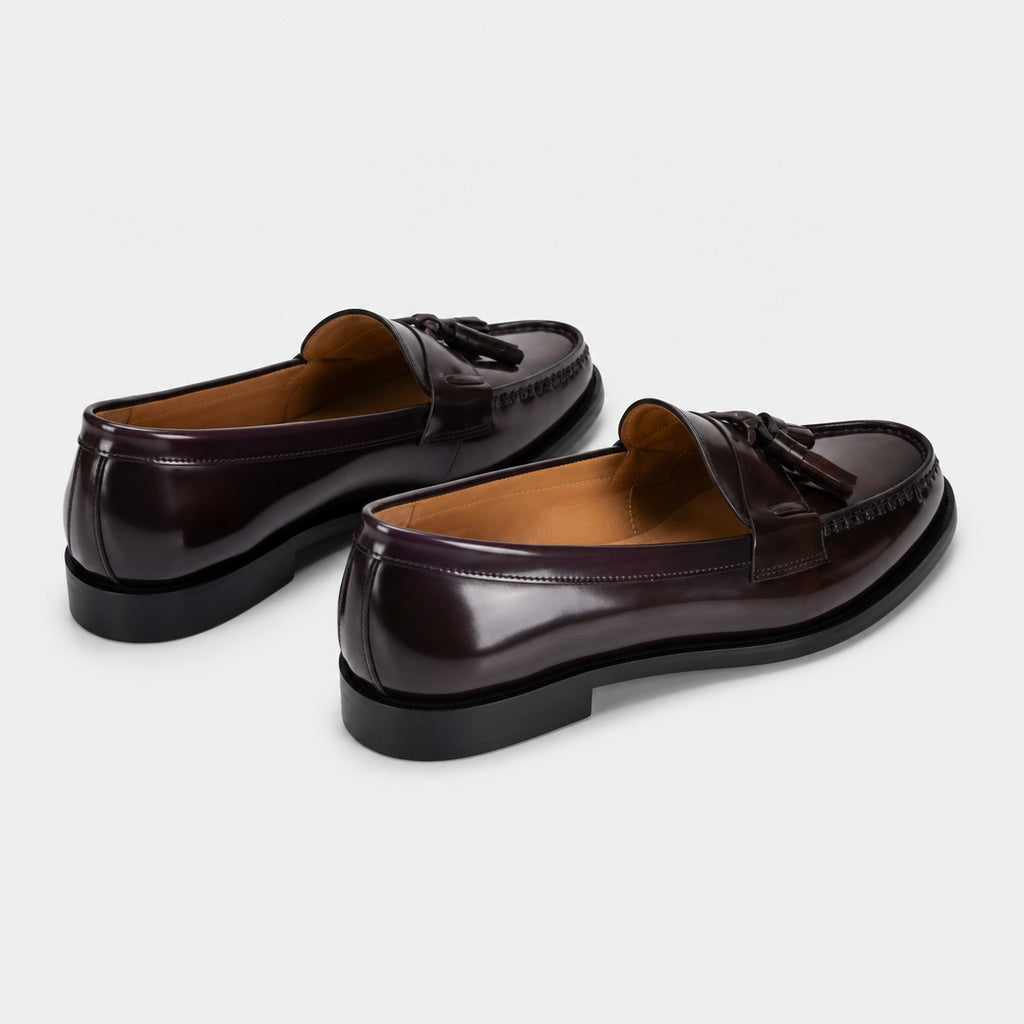 Noble Chaussure Mocassin Homme Cuir Mocassin Homme Cuir Marron Vernis À Talon