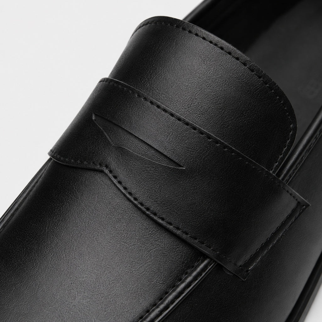 Noble Chaussure Mocassin Homme Cuir Mocassin Homme Cuir Noir Talon