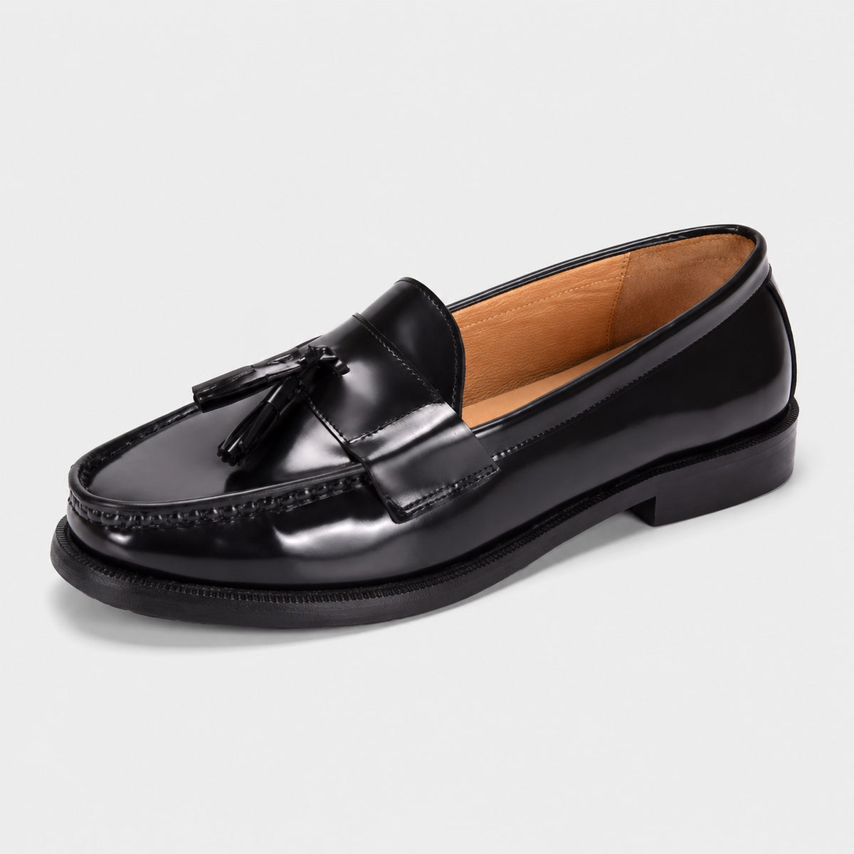 Noble Chaussure Mocassin Homme Cuir Mocassin Homme Cuir Noir Vernis À Talon