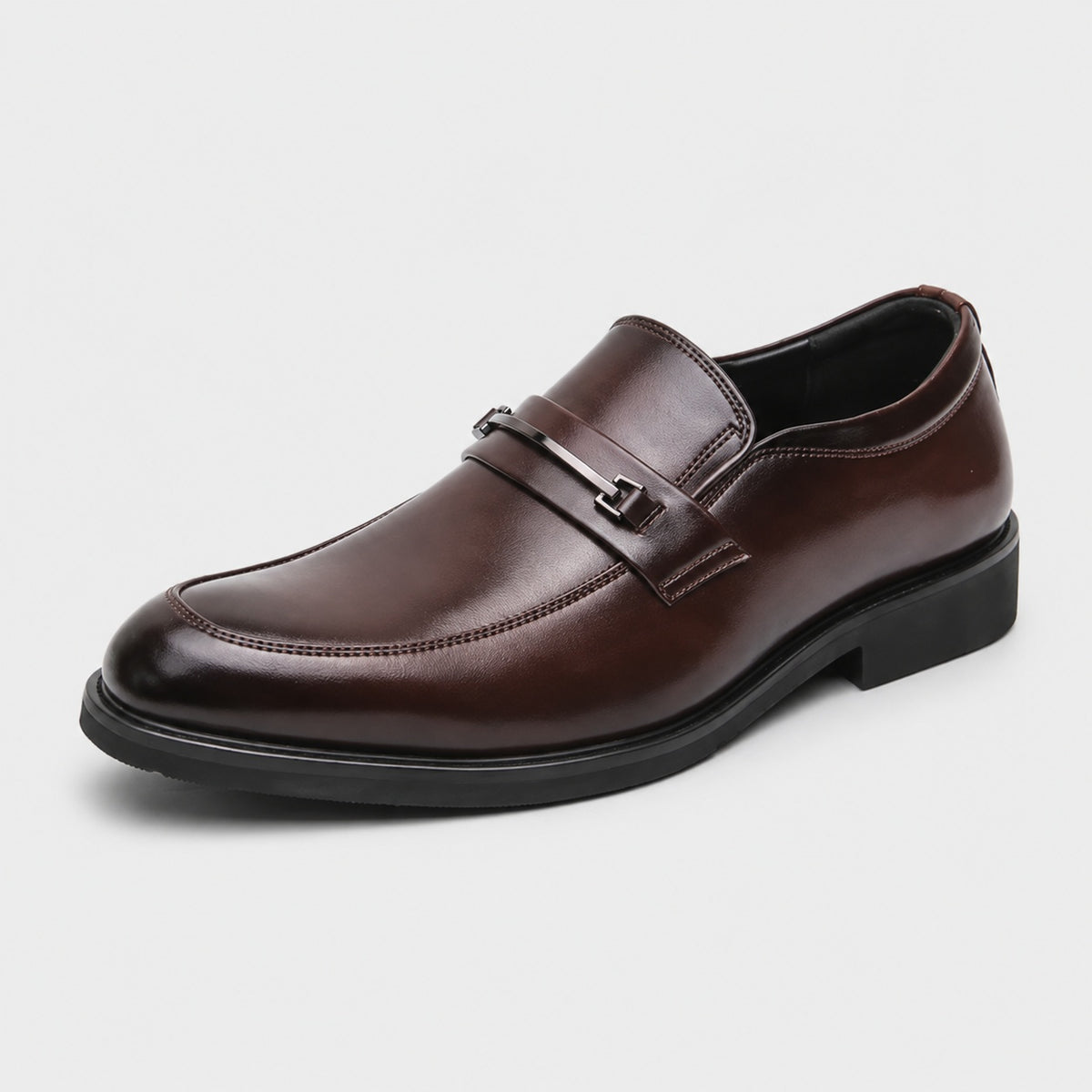 Noble Chaussure Mocassin Homme Cuir Mocassin Homme Habillé En Cuir Véritable Marron