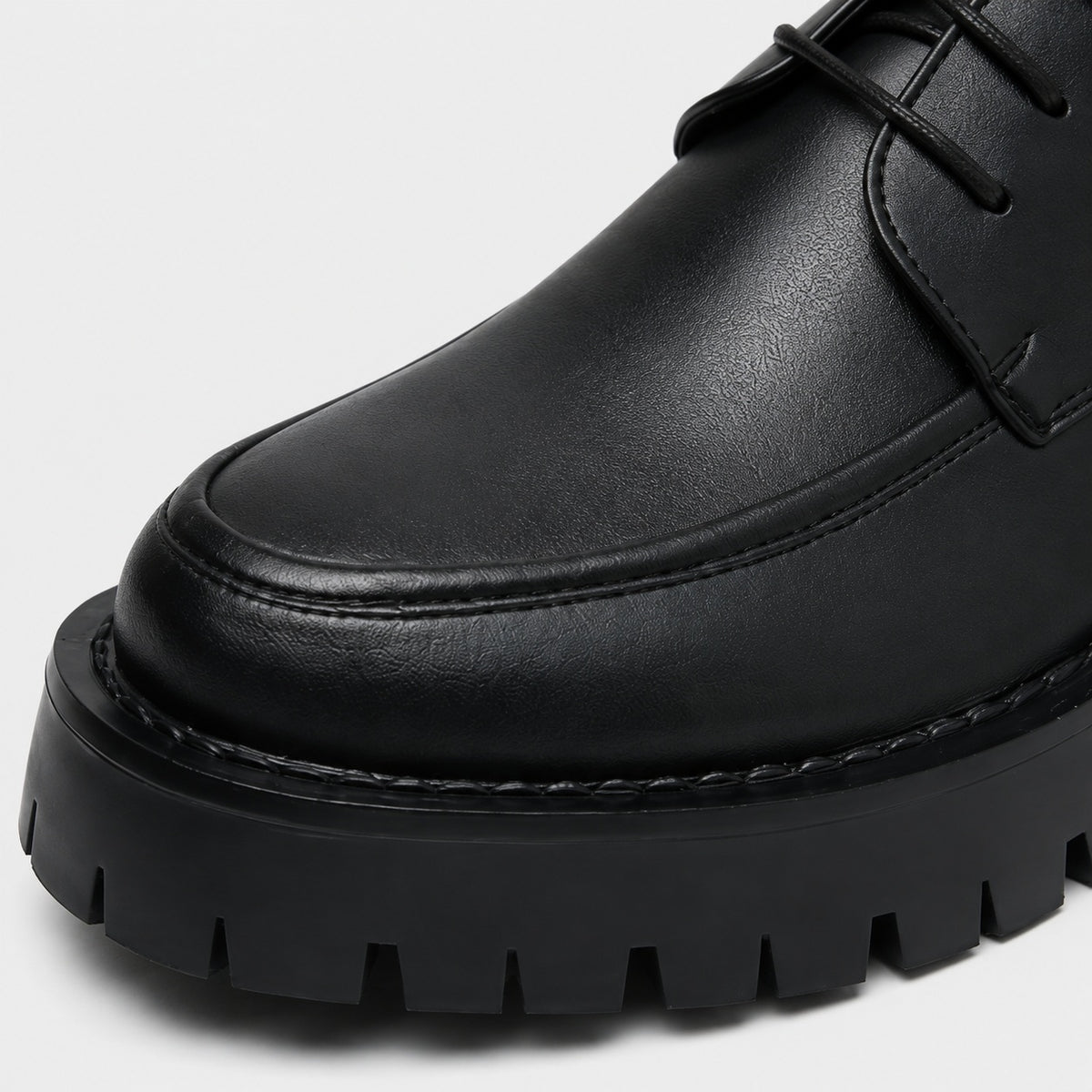 Noble Chaussure Mocassin Homme Cuir Mocassin Plateforme En Cuir Noir Mat Pour Homme