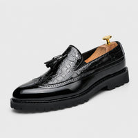 Noble Chaussure Mocassin Homme Cuir Mocassins Formelle Noir En Cuir Véritable Pour Homme