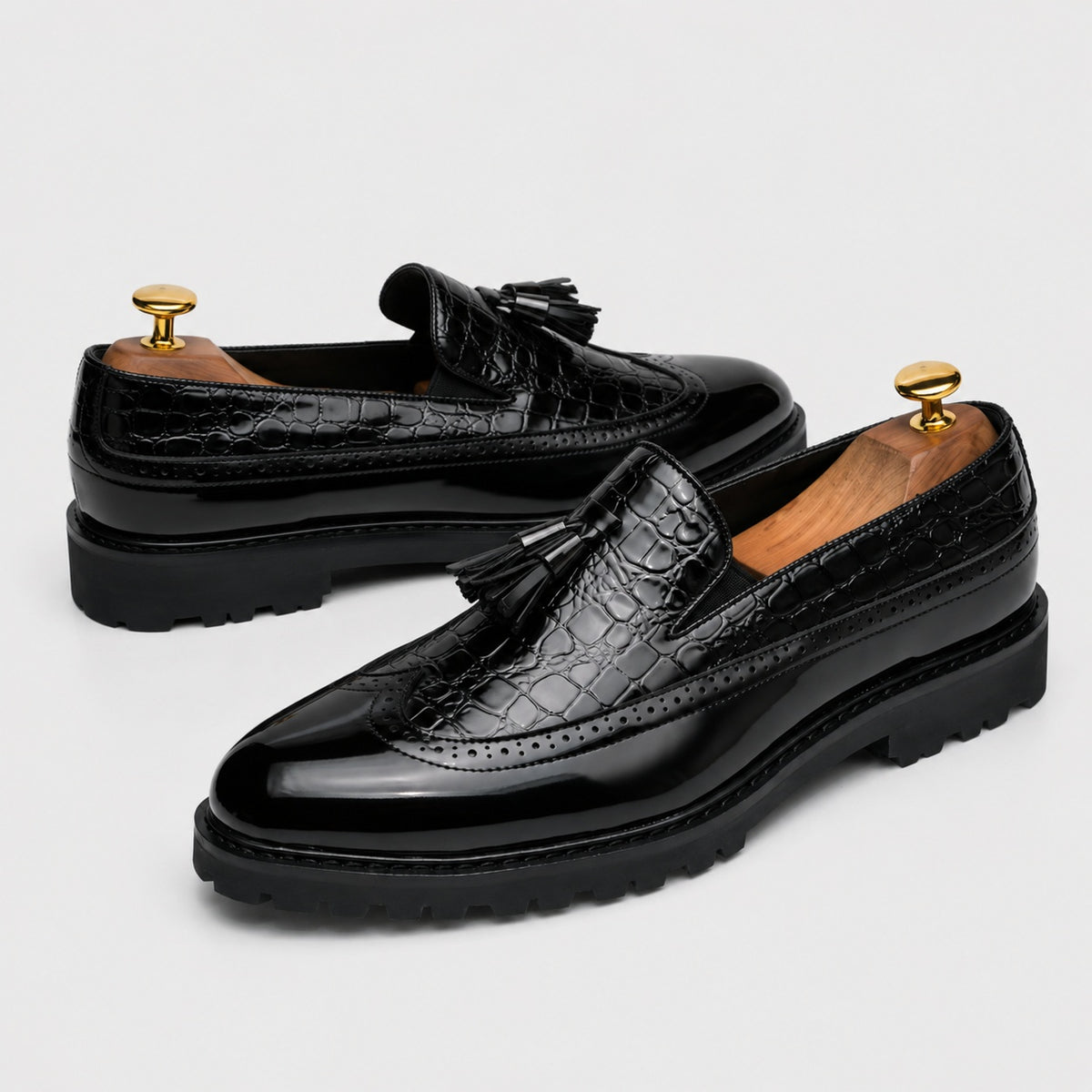 Noble Chaussure Mocassin Homme Cuir Mocassins Formelle Noir En Cuir Véritable Pour Homme
