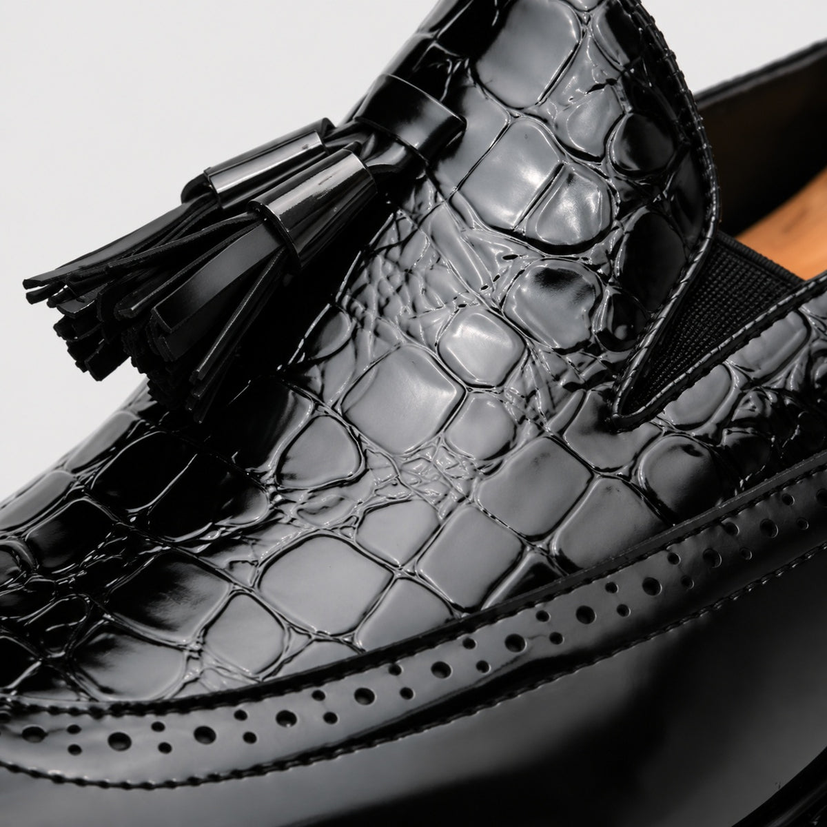Noble Chaussure Mocassin Homme Cuir Mocassins Formelle Noir En Cuir Véritable Pour Homme