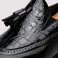 Noble Chaussure Mocassin Homme Cuir Mocassins Formelle Noir En Cuir Véritable Pour Homme