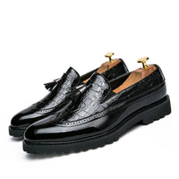 Noble Chaussure Mocassin Homme Cuir Mocassins Formelle Noir En Cuir Véritable Pour Homme