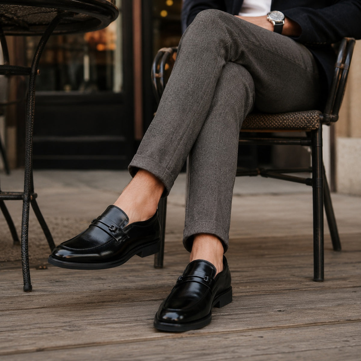 Noble Chaussure Mocassin Homme Cuir Mocassins Habillés En Cuir Véritable Pour Homme