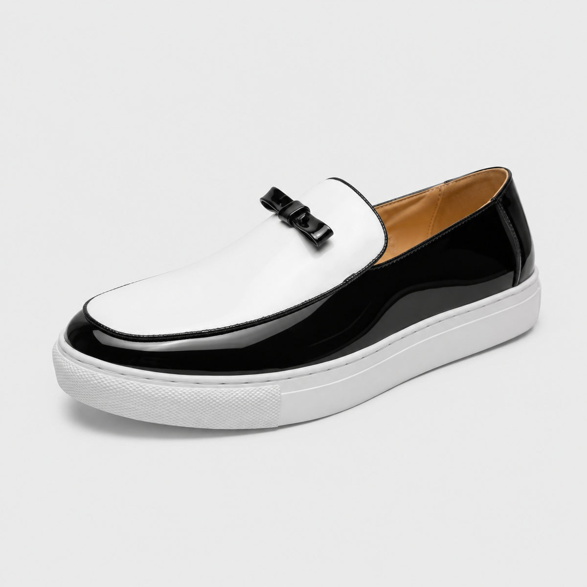 Noble Chaussure Mocassin Homme Cuir Mocassins Homme Moderne en Cuir avec Pompons Blanc