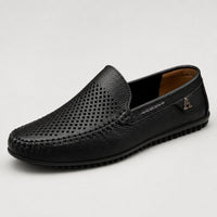Noble Chaussure Mocassin Homme Cuir Mocassins Marron Bateau En Cuir Souples