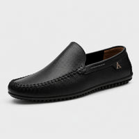Noble Chaussure Mocassin Homme Cuir Mocassins Noir Bateau En Cuir Souples
