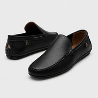 Noble Chaussure Mocassin Homme Cuir Mocassins Noir Bateau En Cuir Souples