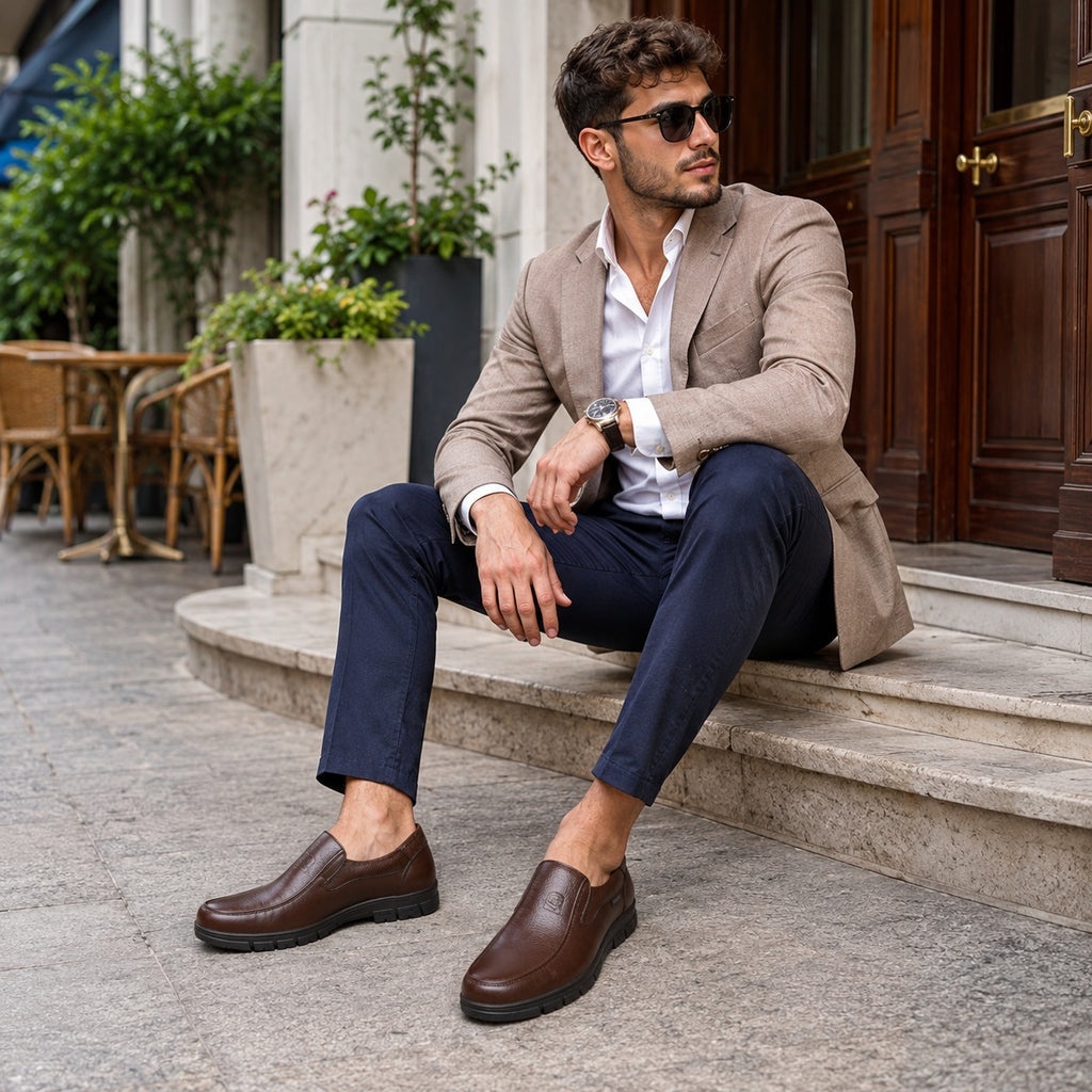 Noble Chaussure Mocassin Homme Cuir Souple Mocassin Homme En Cuir Souple