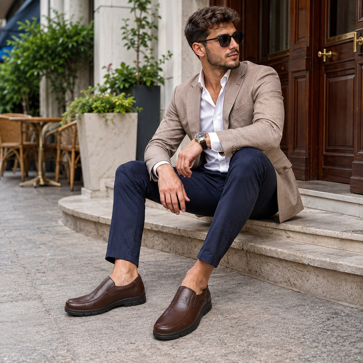 Noble Chaussure Mocassin Homme Cuir Souple Mocassin Homme En Cuir Souple