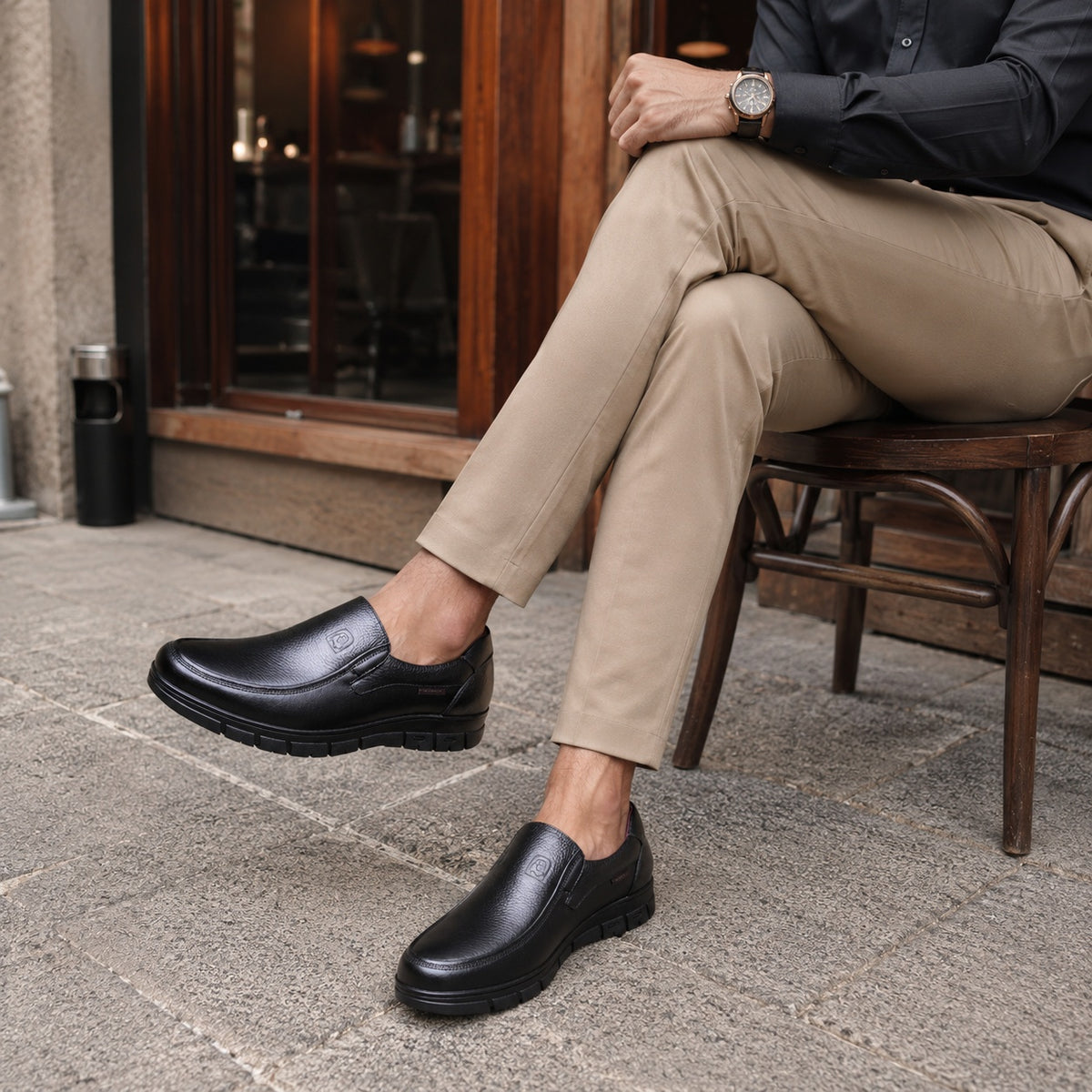 Noble Chaussure Mocassin Homme Cuir Souple Mocassins Homme Cuir Souple Noir