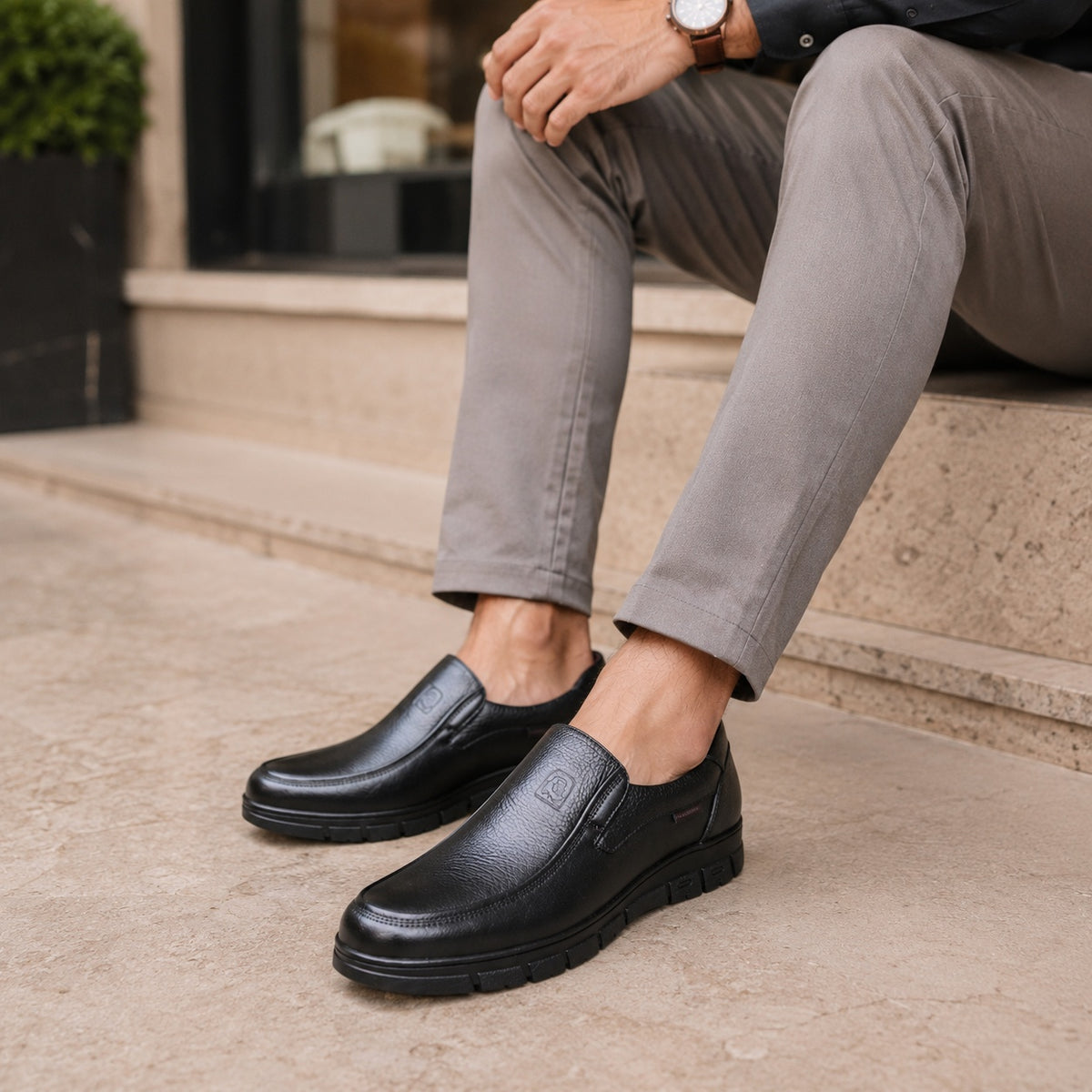Noble Chaussure Mocassin Homme Cuir Souple Mocassins Homme Cuir Souple Noir