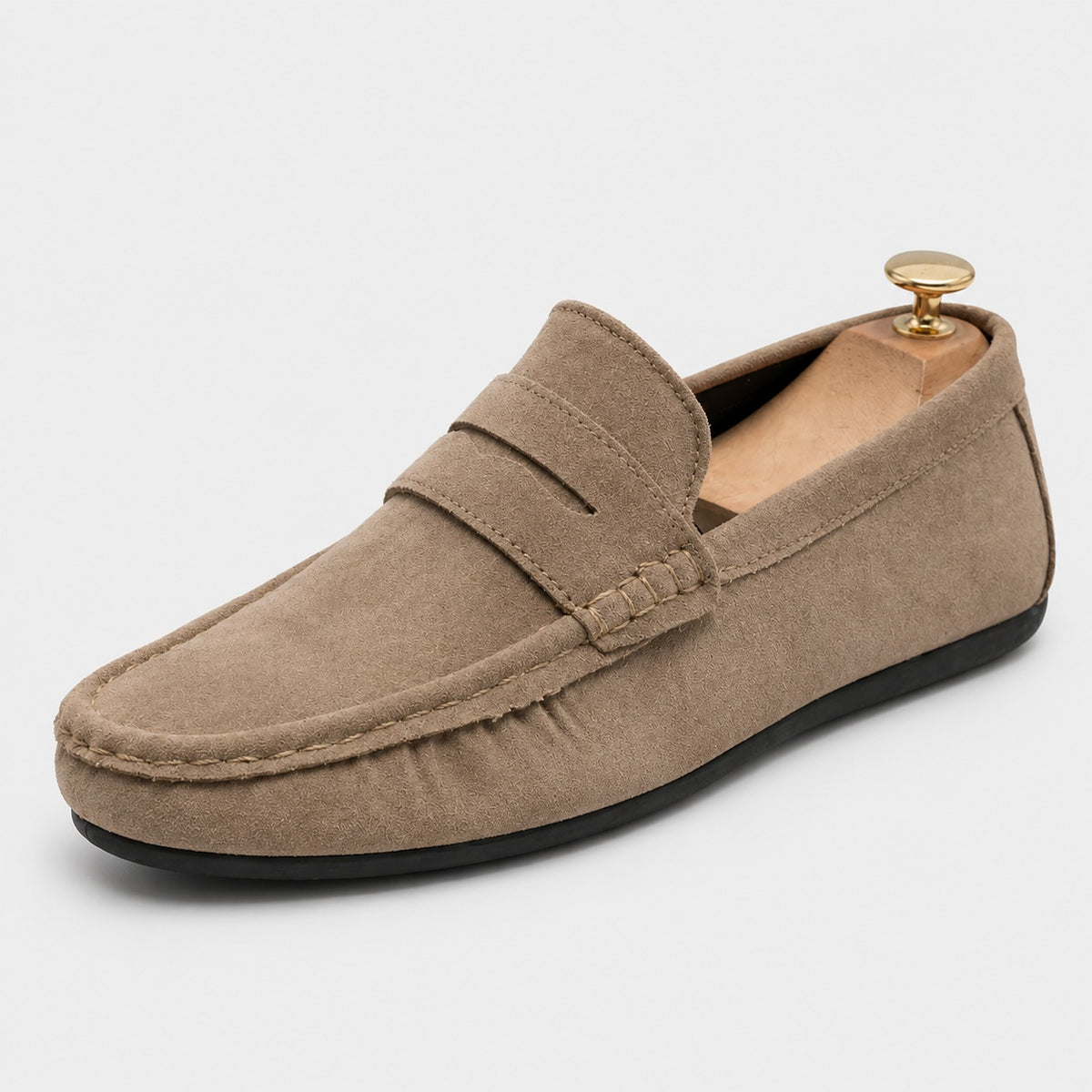 Noble Chaussure Mocassin Homme Daim Mocassin Beige Daim Homme