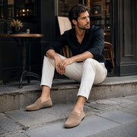 Noble Chaussure Mocassin Homme Daim Mocassin Beige Daim Homme