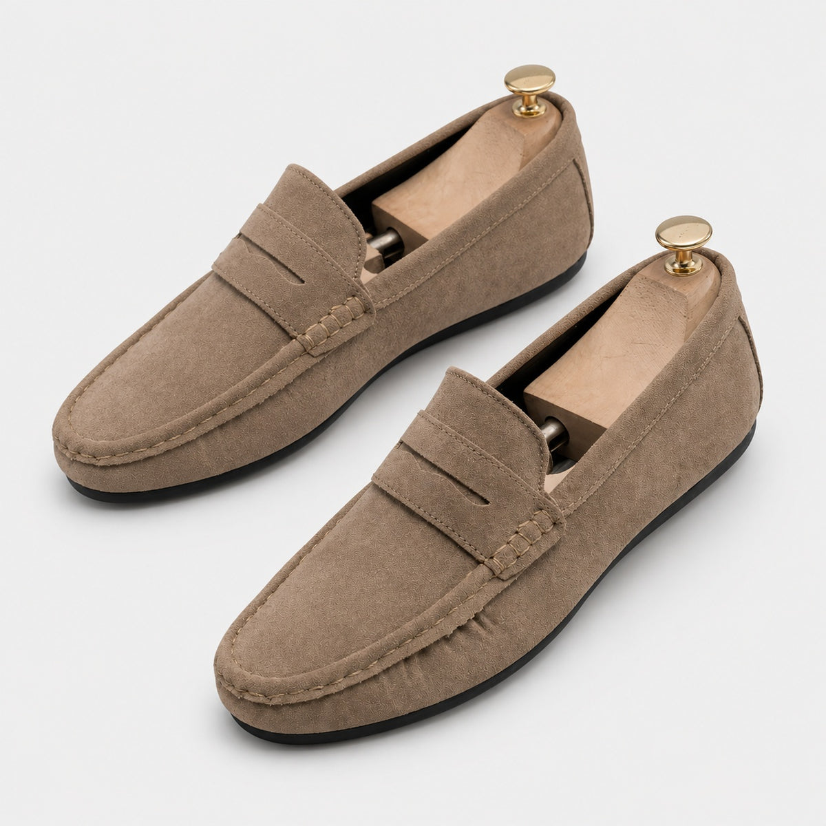 Noble Chaussure Mocassin Homme Daim Mocassin Beige Daim Homme