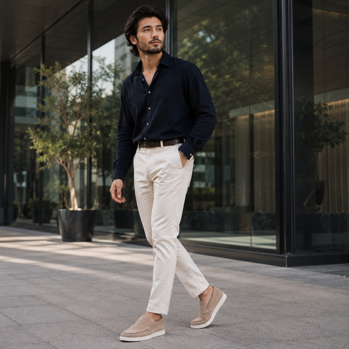 Noble Chaussure Mocassin Homme Daim Mocassin En Daim Beige Pour Homme