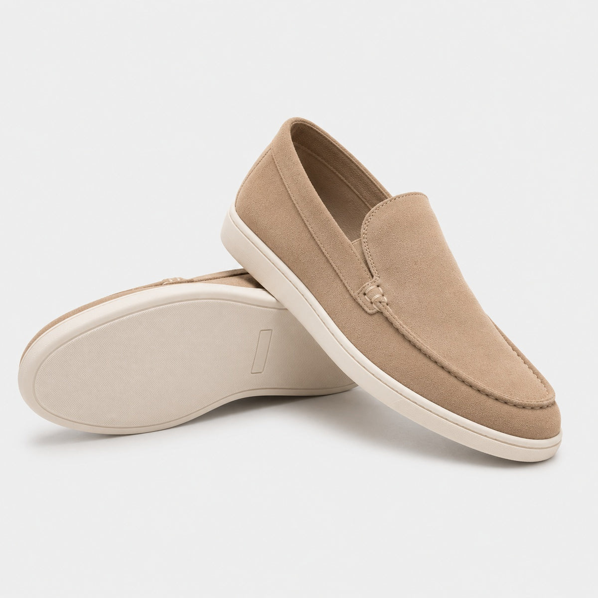 Noble Chaussure Mocassin Homme Daim Mocassin En Daim Beige Pour Homme