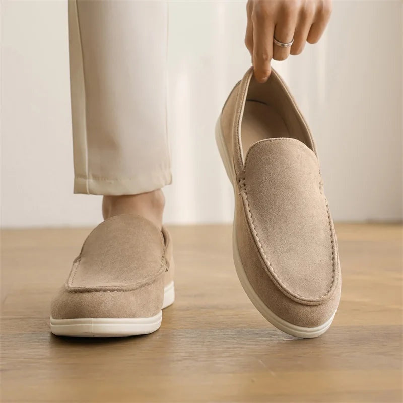 Noble Chaussure Mocassin Homme Daim Mocassin En Daim Beige Pour Homme