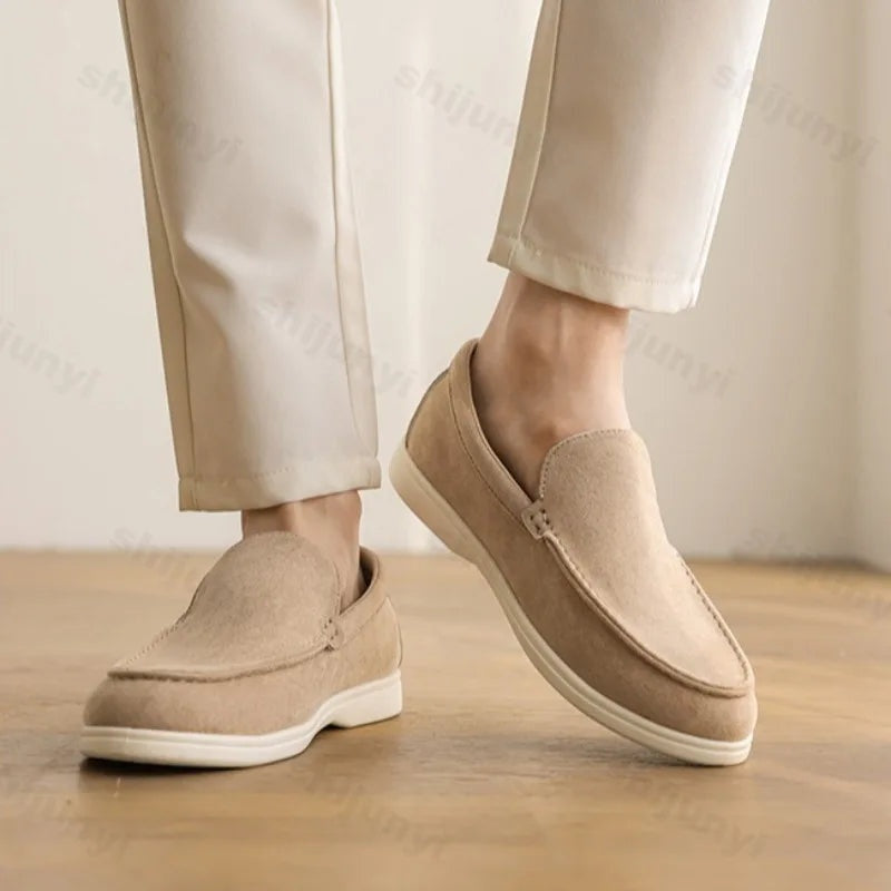 Noble Chaussure Mocassin Homme Daim Mocassin En Daim Beige Pour Homme