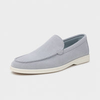 Noble Chaussure Mocassin Homme Daim Mocassin En Daim Bleu Clair Pour Homme