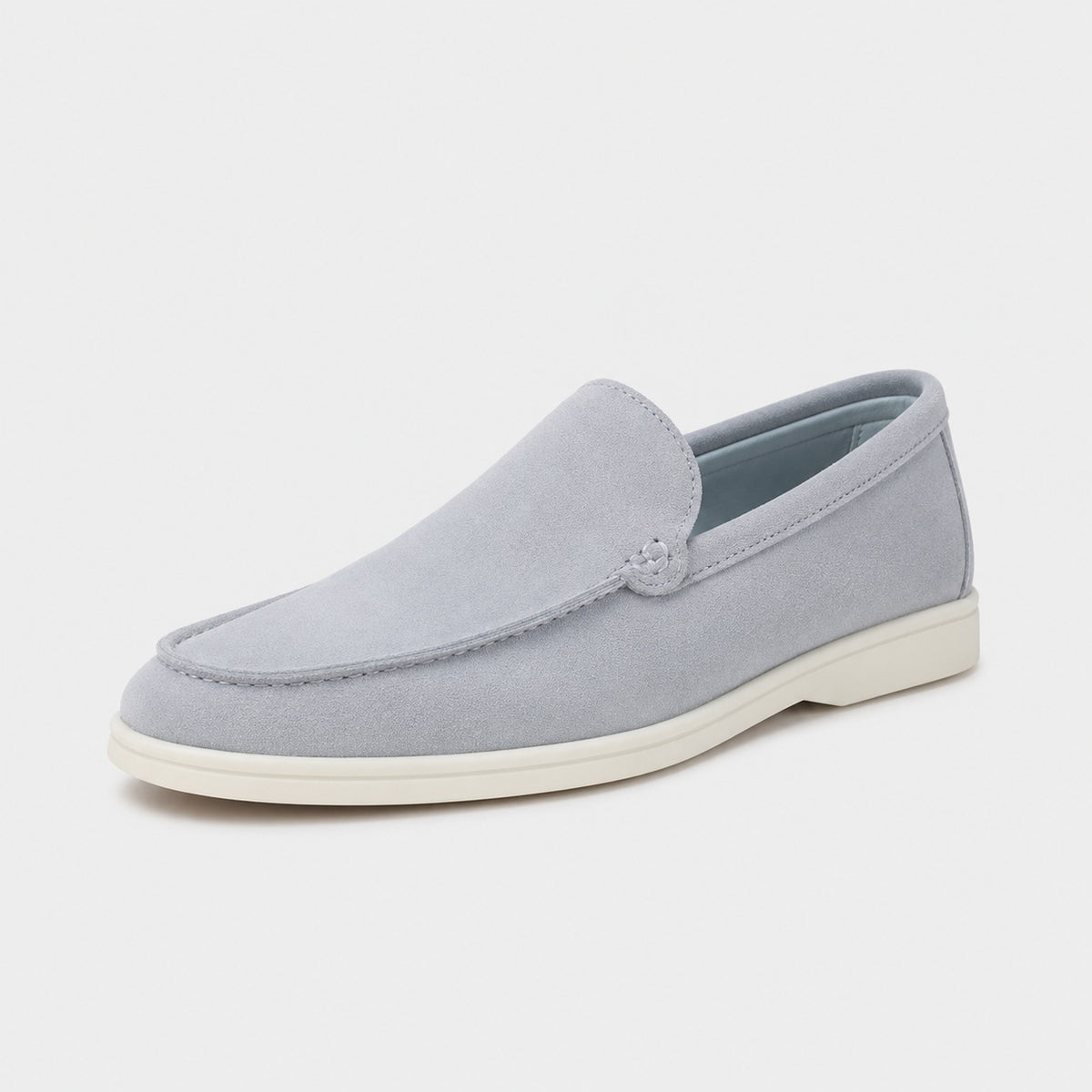 Noble Chaussure Mocassin Homme Daim Mocassin En Daim Bleu Clair Pour Homme